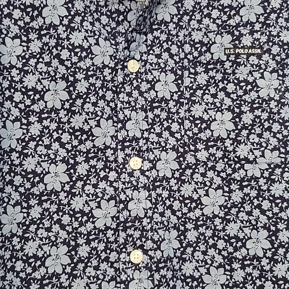 US Polo Assn Men's Short Sleeve Button Down, Sz L - Picture 3 of 7